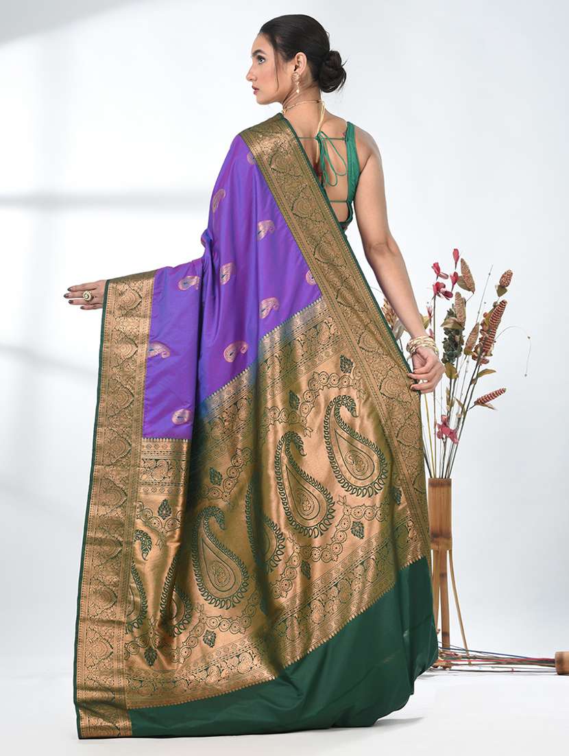 women self design southern silk saree with blouse - 22312817 -  Standard Image - 3