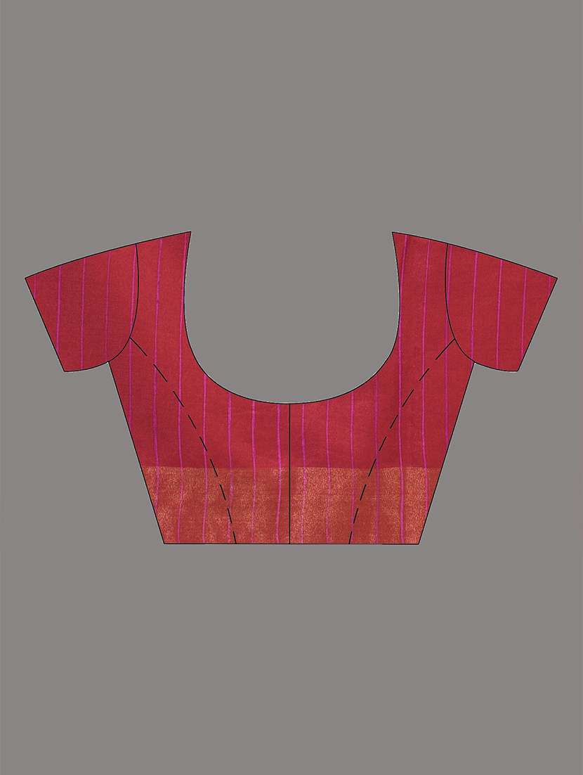 women solid with bordered saree with blouse - 22312832 -  Standard Image - 5