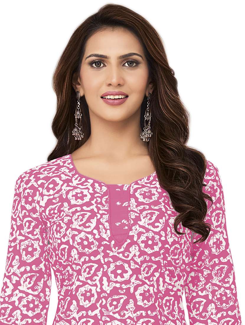 women printed three quarter sleeve kurta salwar with dupatta set - 22312870 -  Standard Image - 3