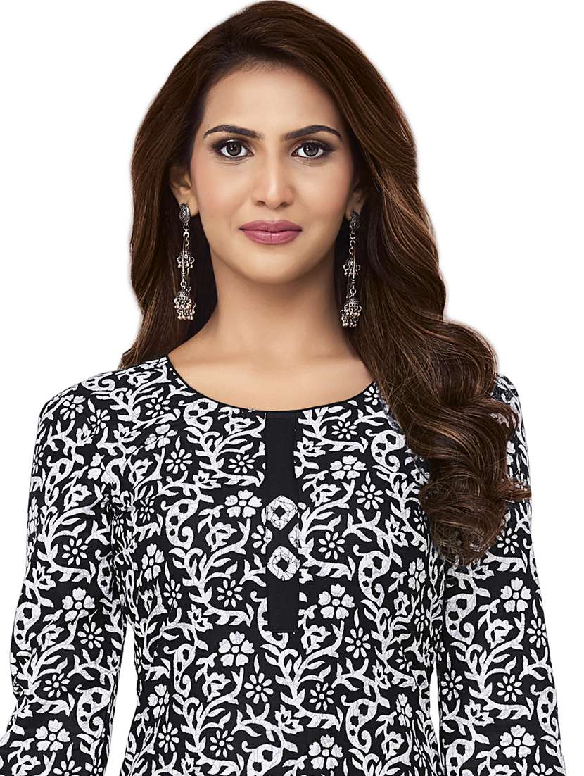 women printed three quarter sleeve kurta salwar with dupatta set - 22312871 -  Standard Image - 3