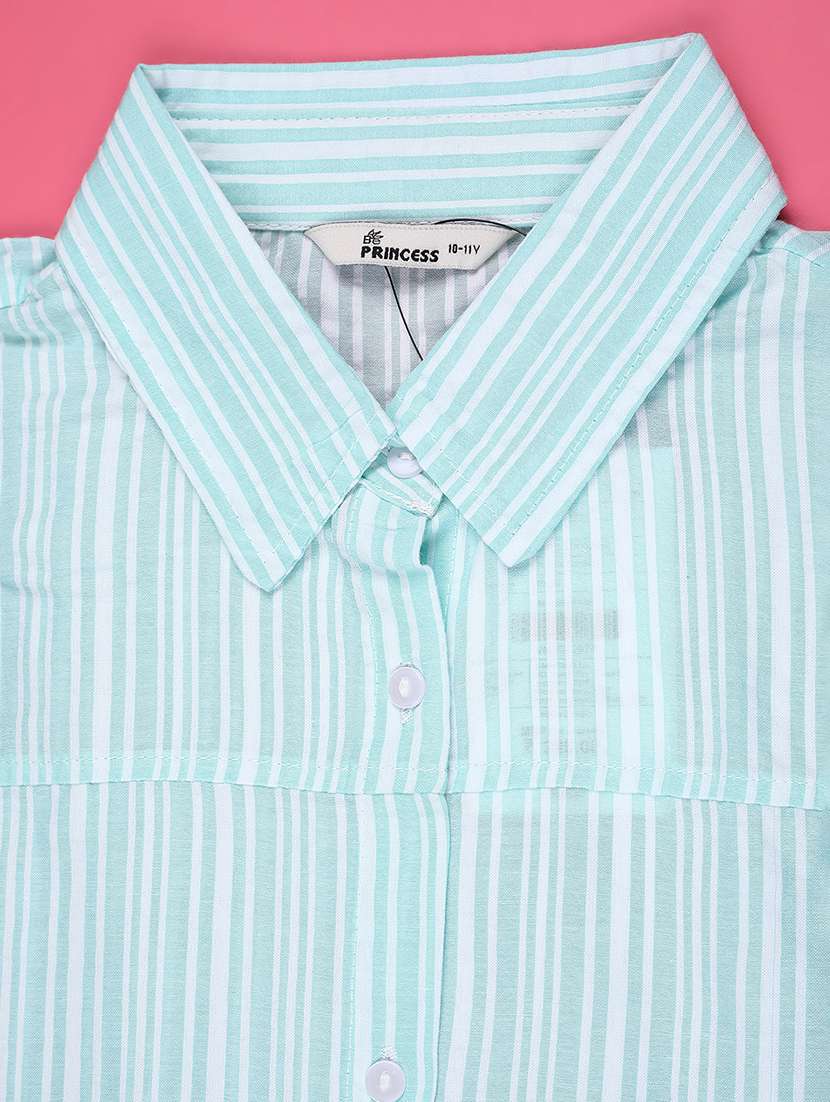 sea green cotton shirts top - 22313325 -  Standard Image - 3