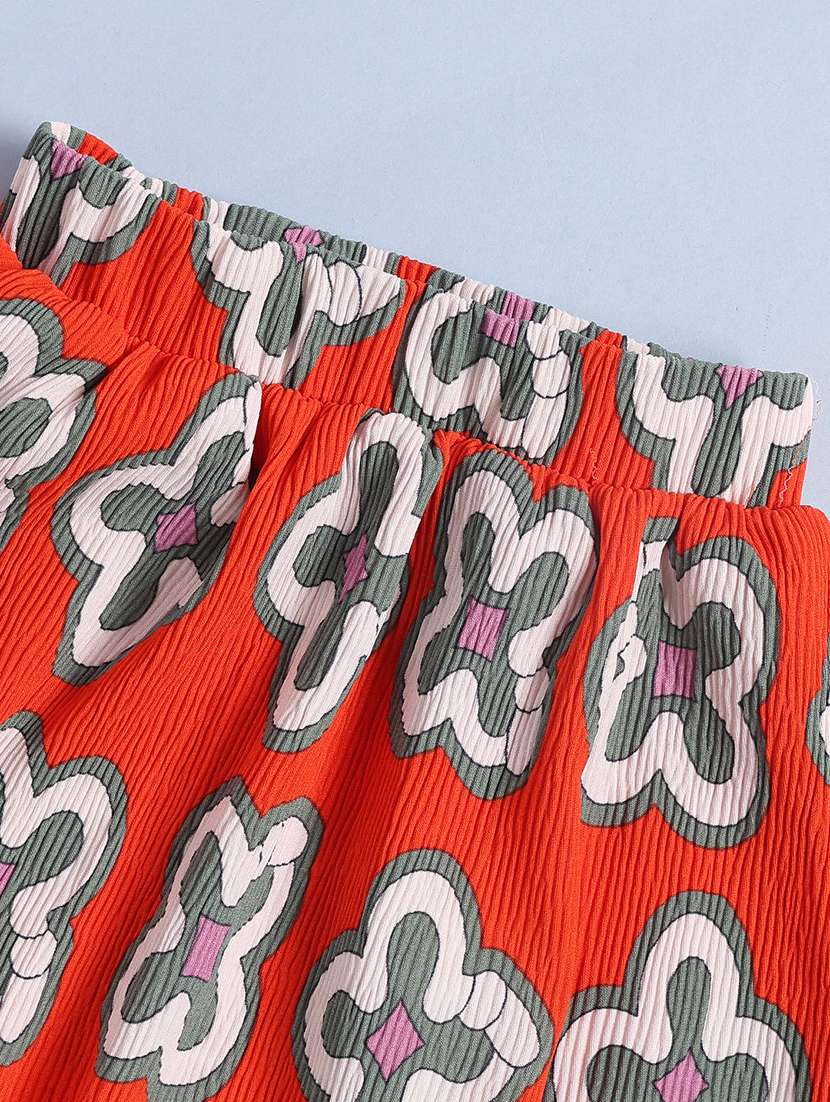 orange cotton flared skirt - 22313367 -  Standard Image - 3