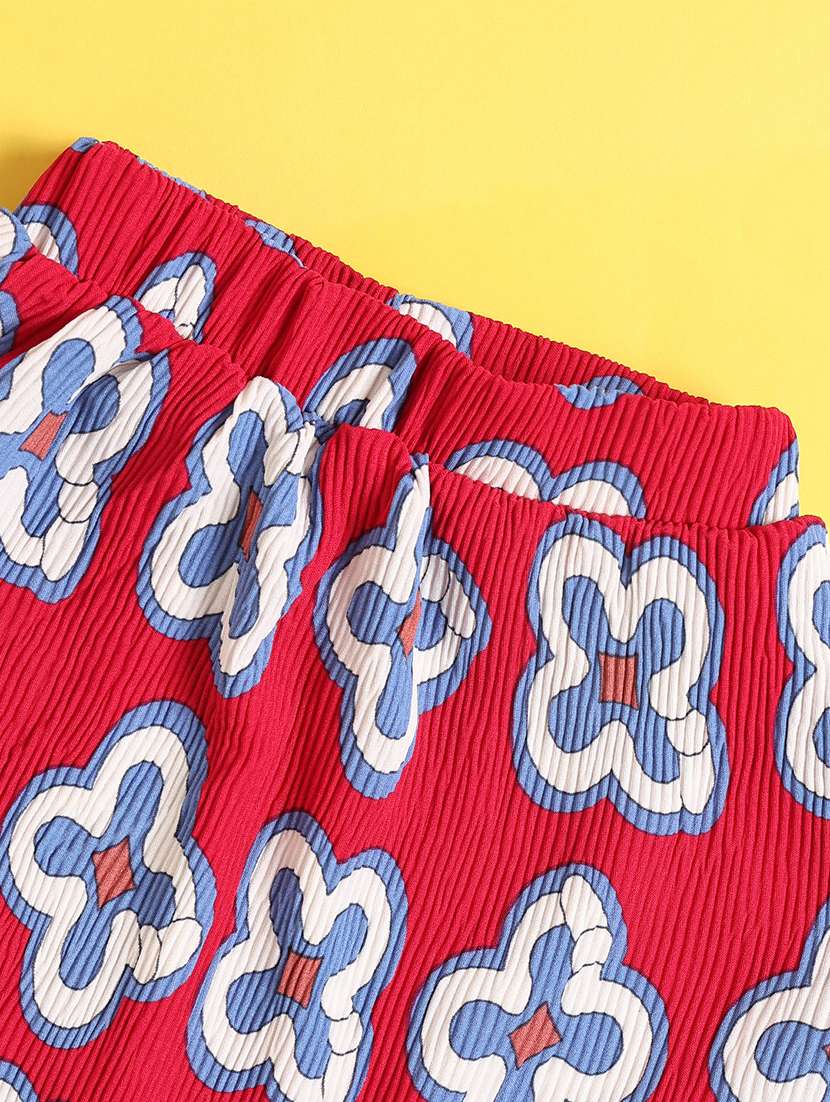 red cotton flared skirt - 22313369 -  Standard Image - 3