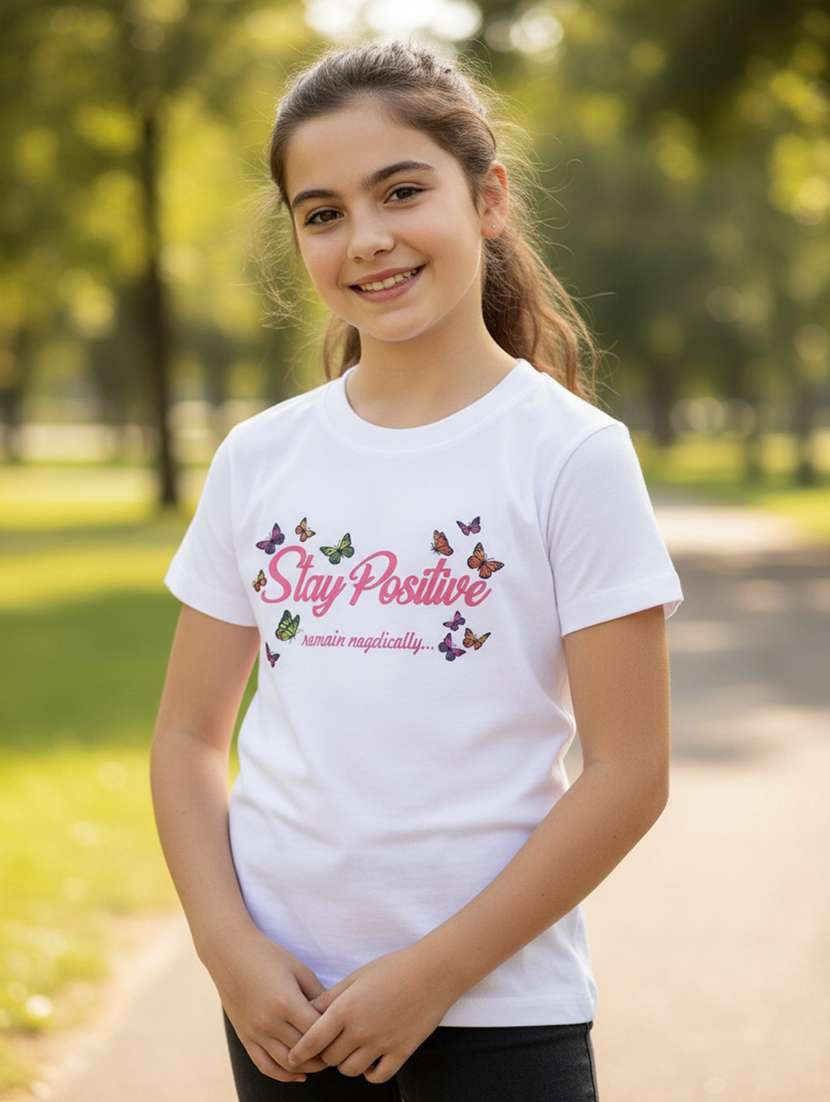 girls printed short sleeves regular tee