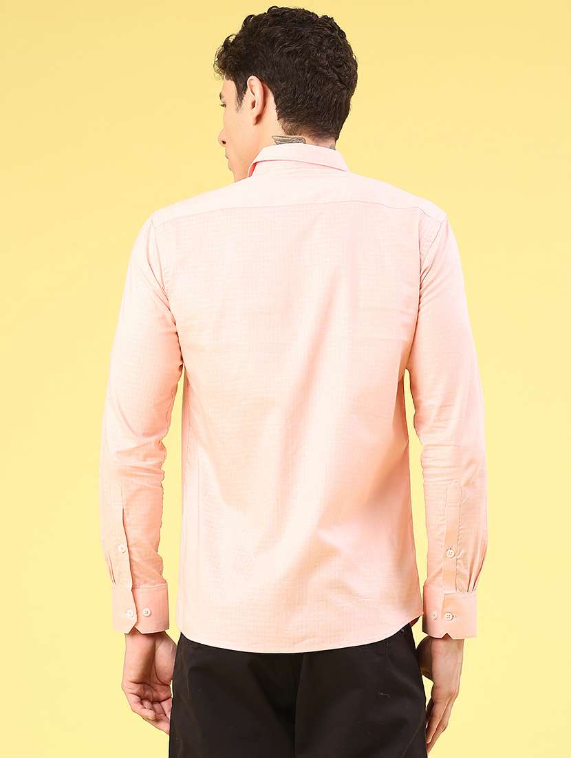 men checkered long sleeve slim fit casual shirt - 22313469 -  Standard Image - 3