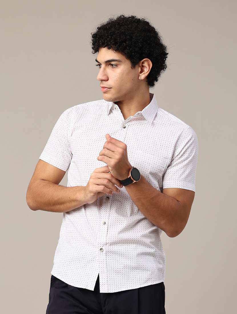 white cotton casual shirt