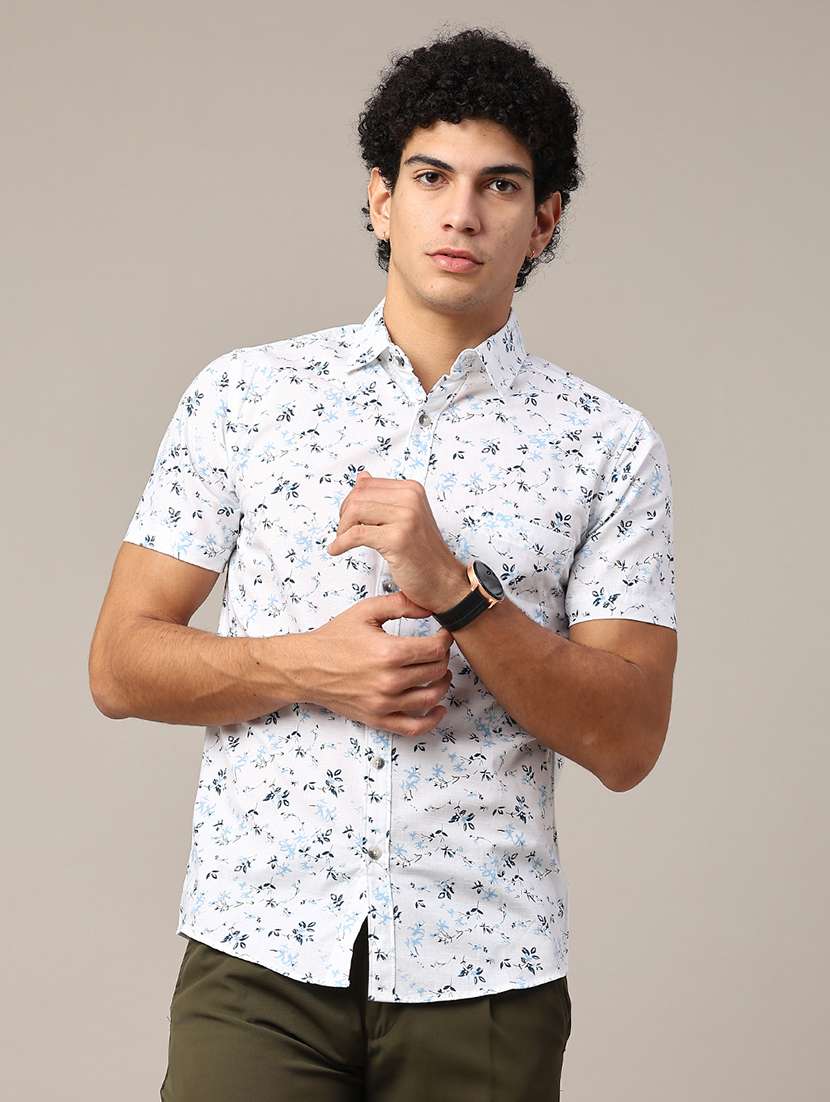 white cotton casual shirt