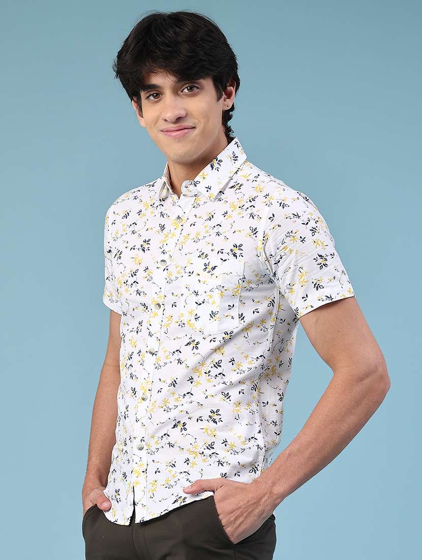 white cotton casual shirt