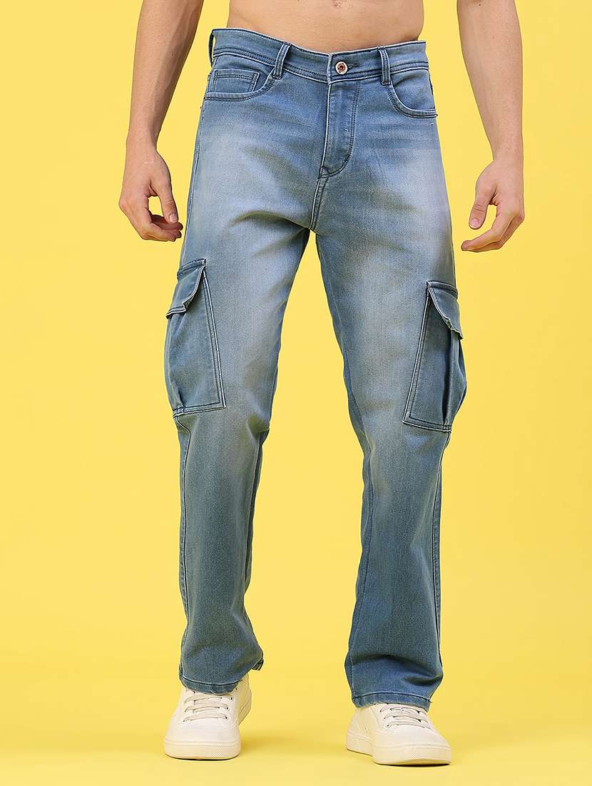 blue denim cargos