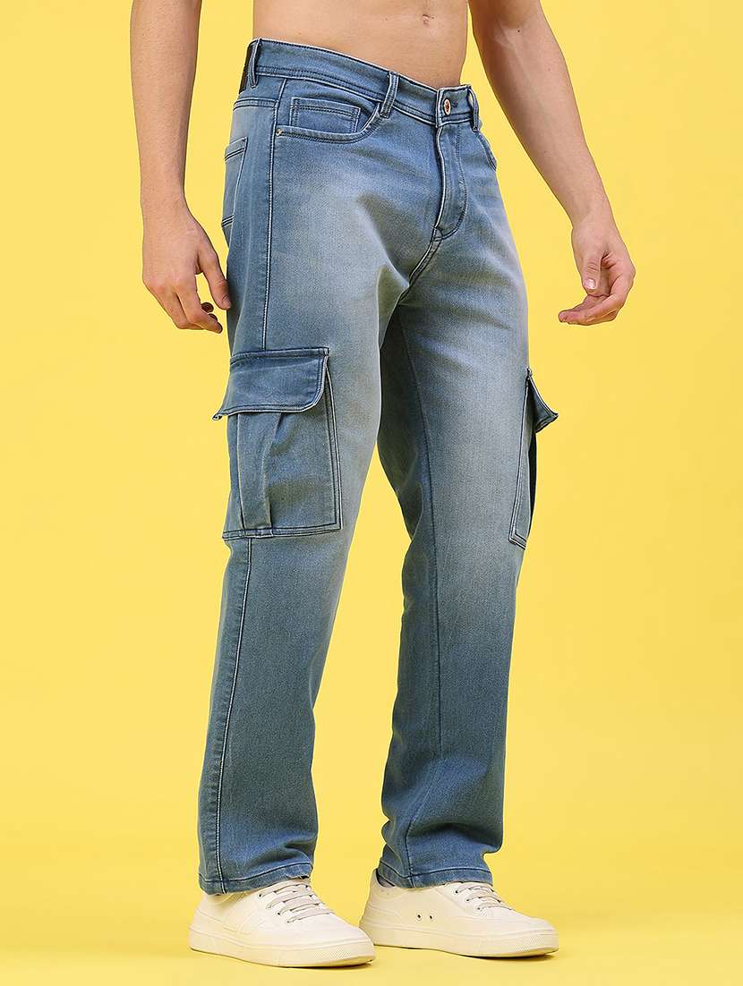 blue denim cargos - 22313531 -  Standard Image - 3