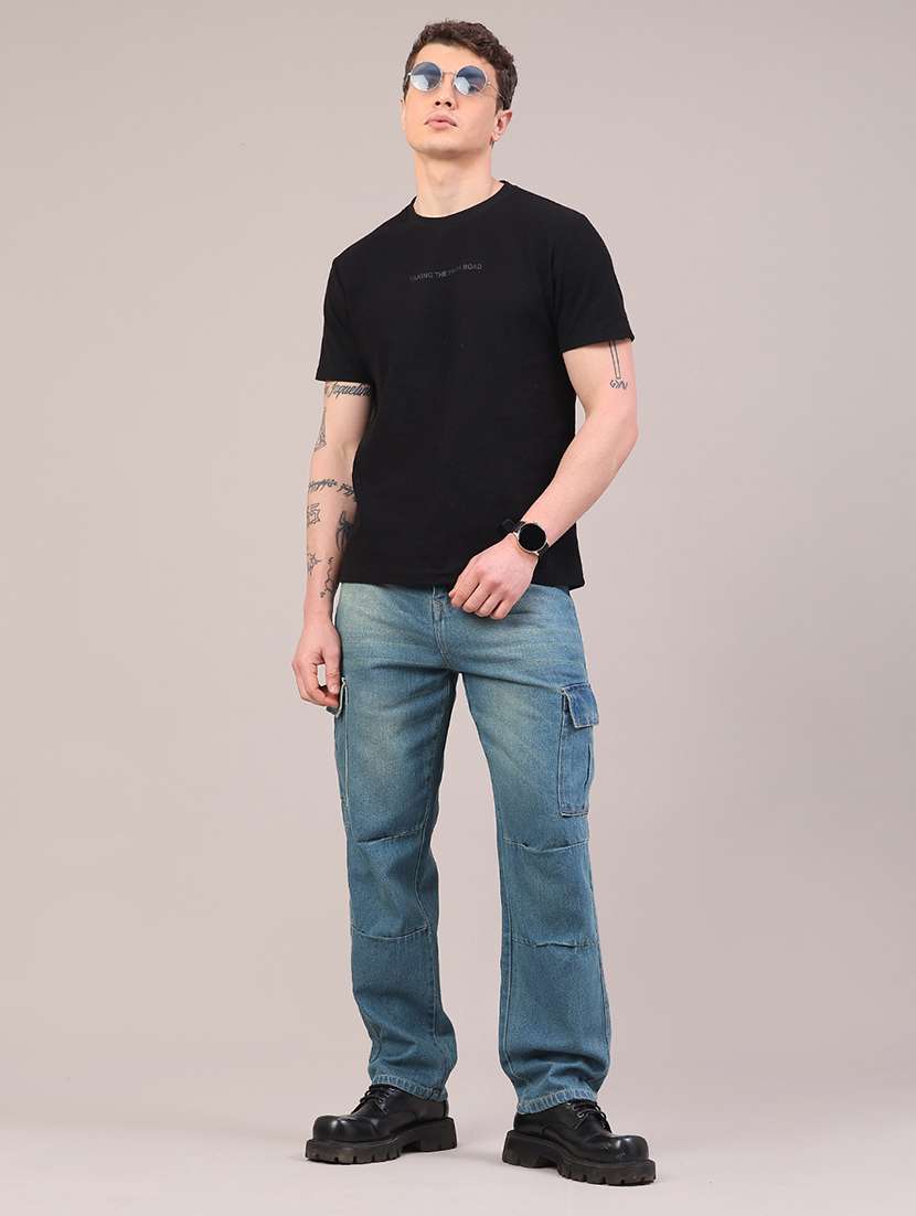 men washed mid rise regular fit cargo  - 22313532 -  Standard Image - 5