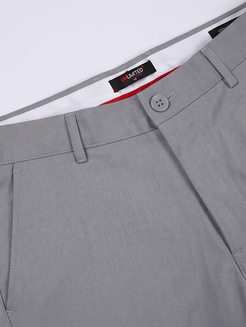 Men Solid Mid Rise Flat Front Formal Trouser - 22313539 -  Standard Image - 5