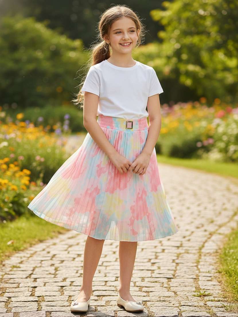 multi colored cotton aline skirt