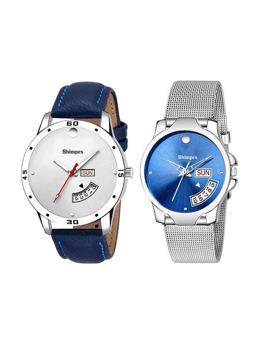 classic edge analog watch combo