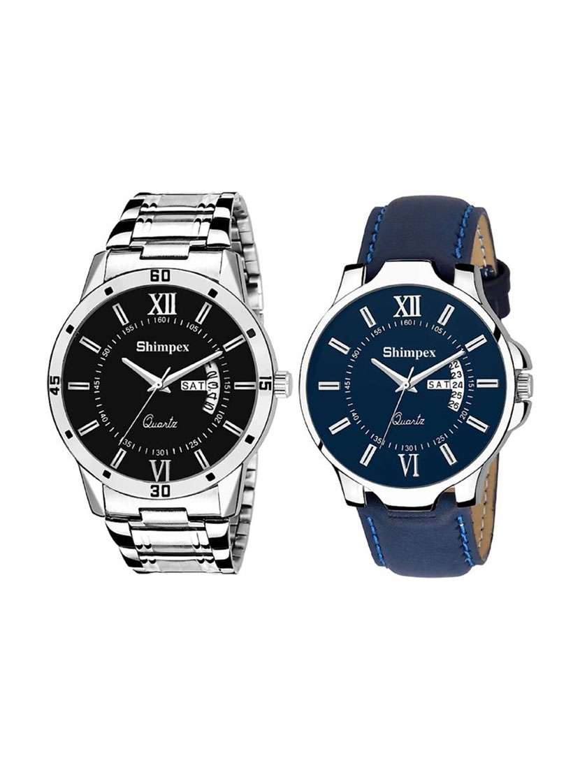 classic edge analog watch combo