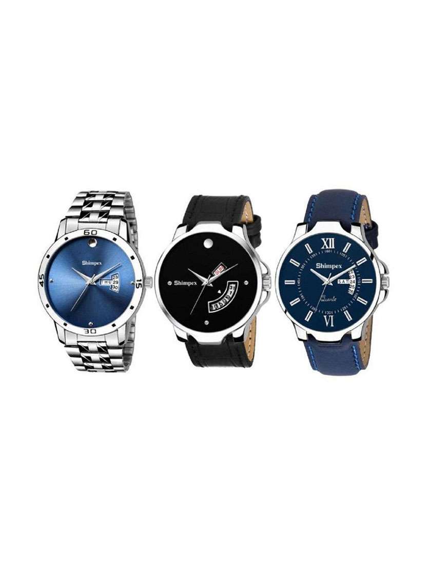 classic edge analog watch combo