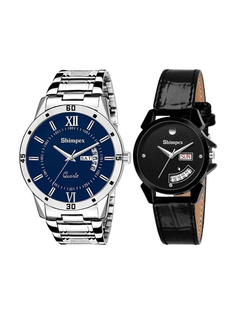 classic edge analog watch combo