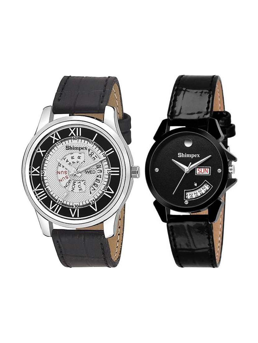 classic edge analog watch combo
