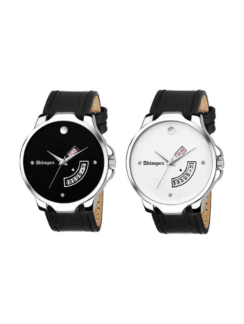 classic edge analog watch combo