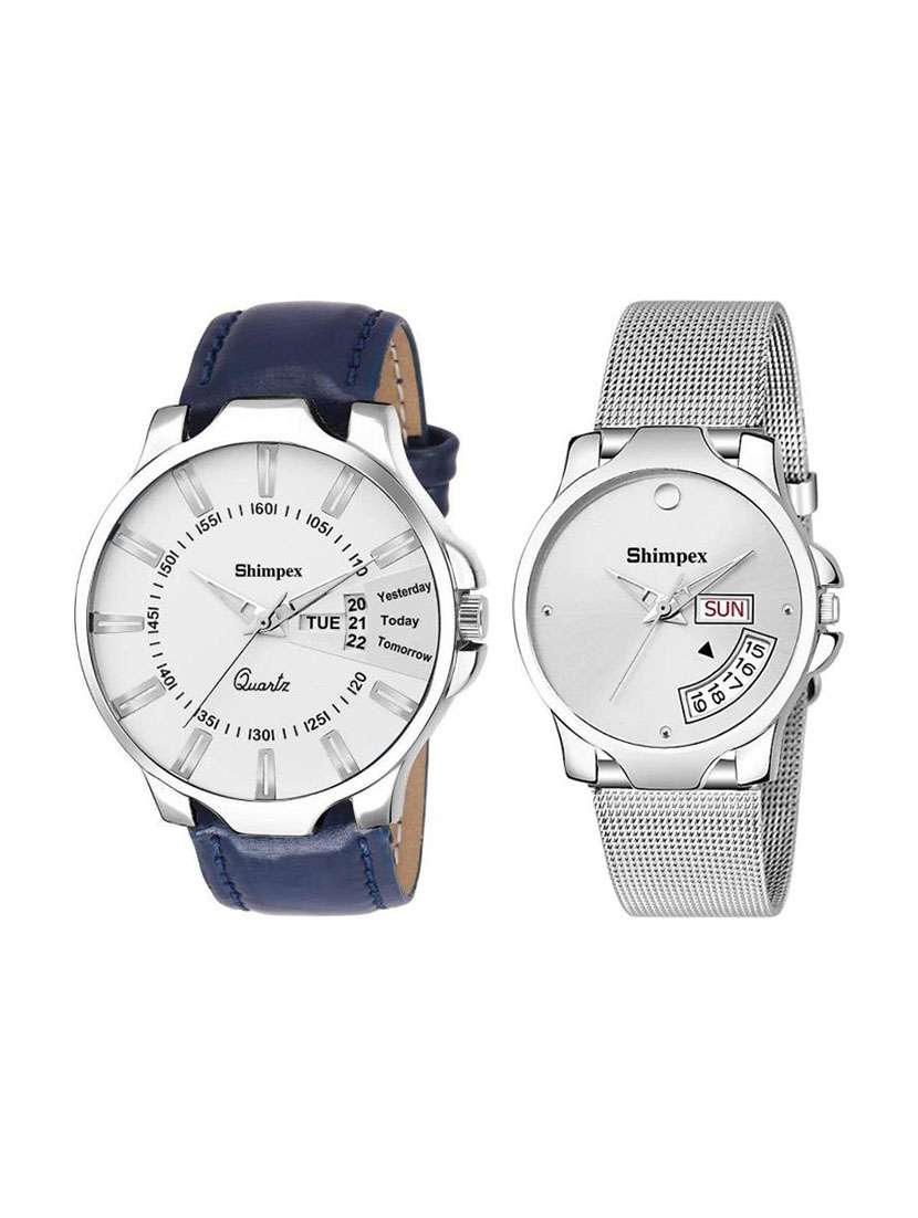 classic edge analog watch combo