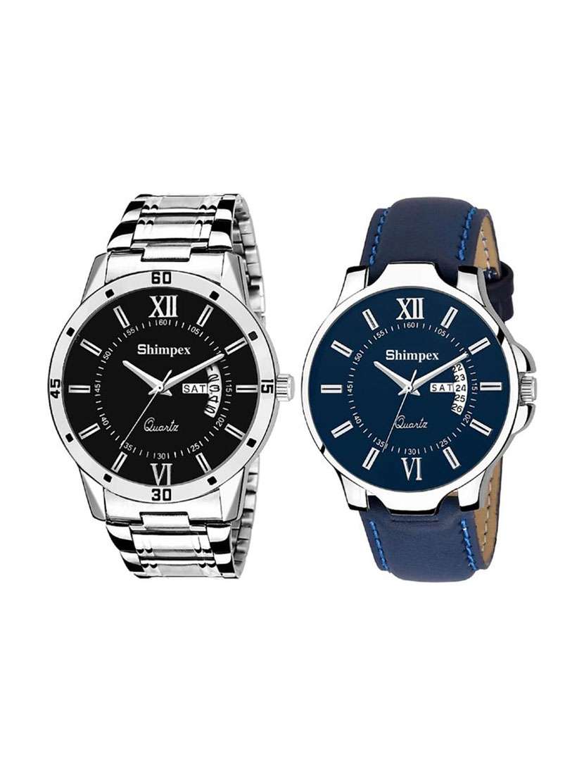 classic edge analog watch combo