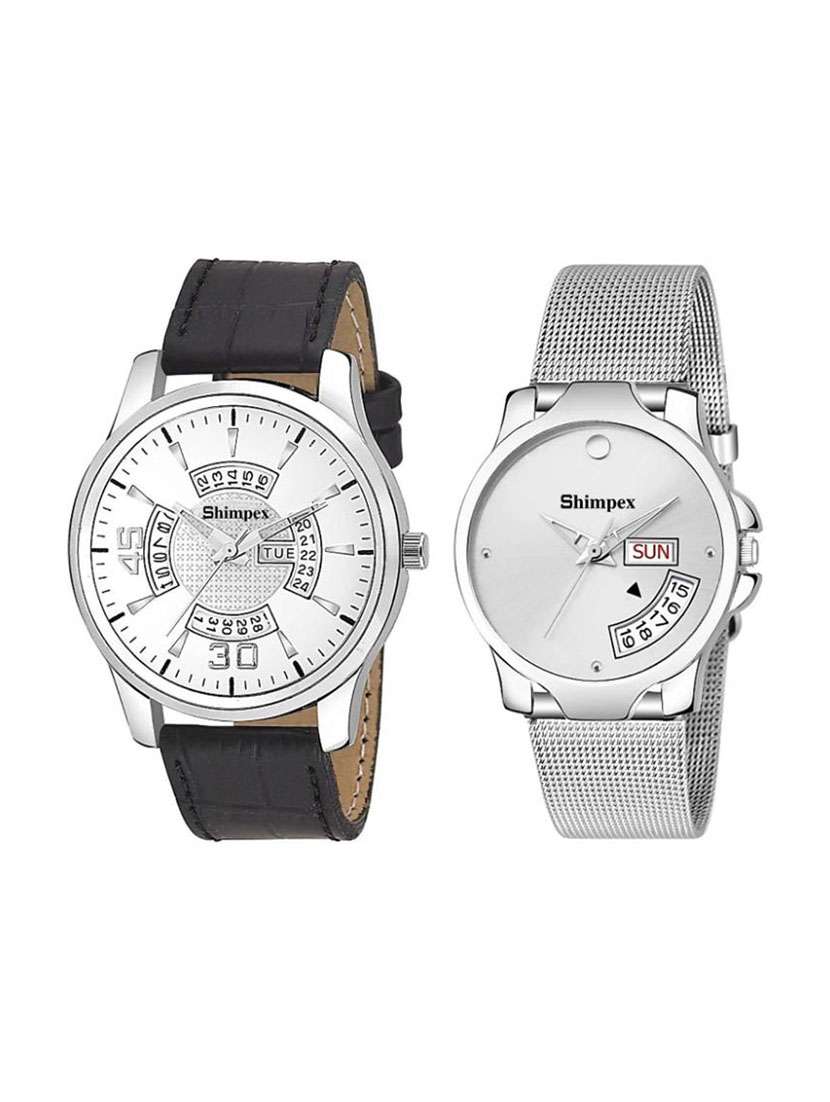 classic edge analog watch combo