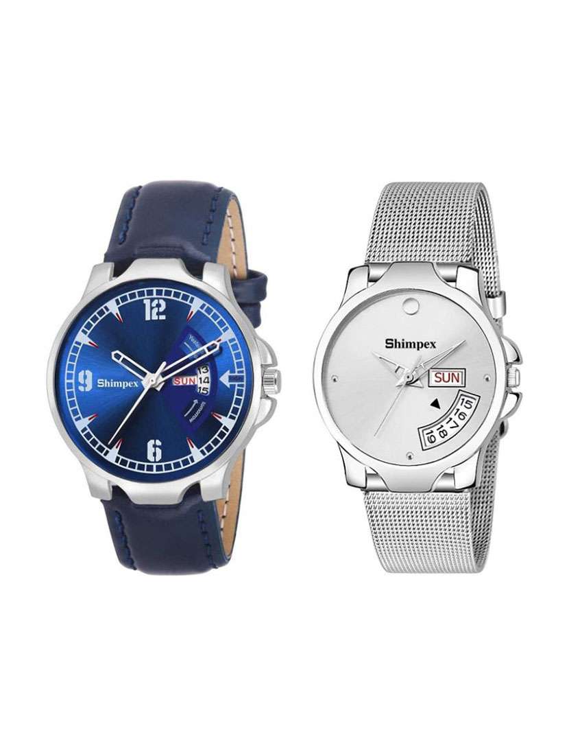 classic edge analog watch combo