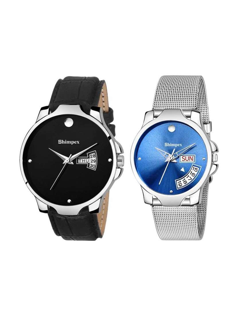 classic edge analog watch combo