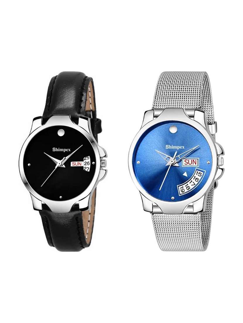 classic edge analog watch combo