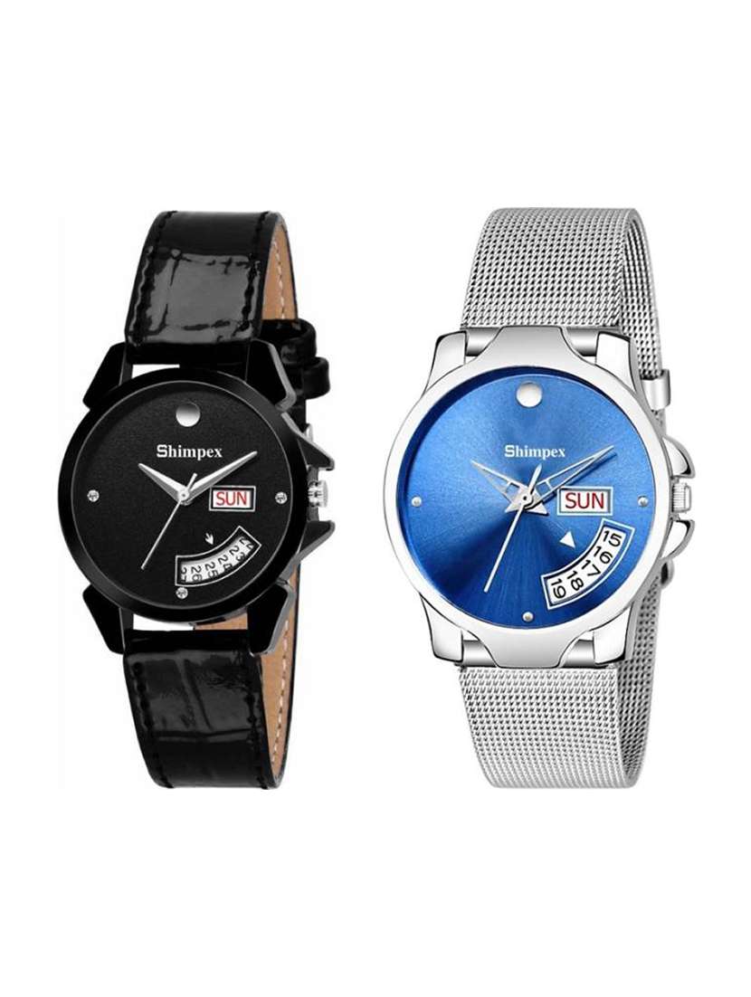 classic edge analog watch combo
