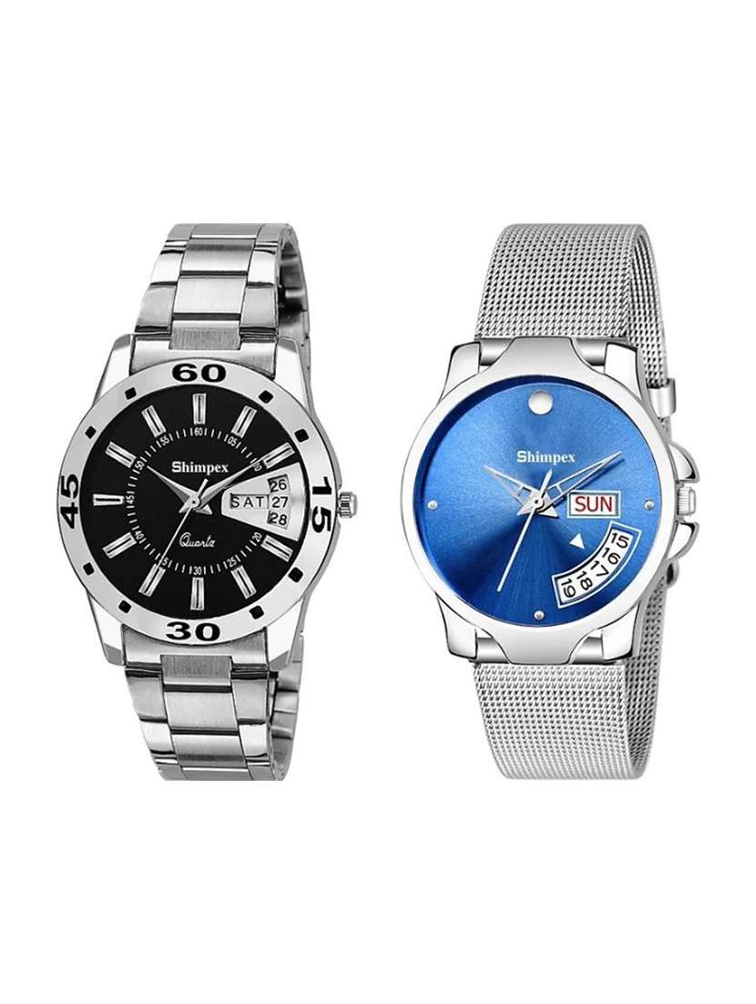 classic edge analog watch combo