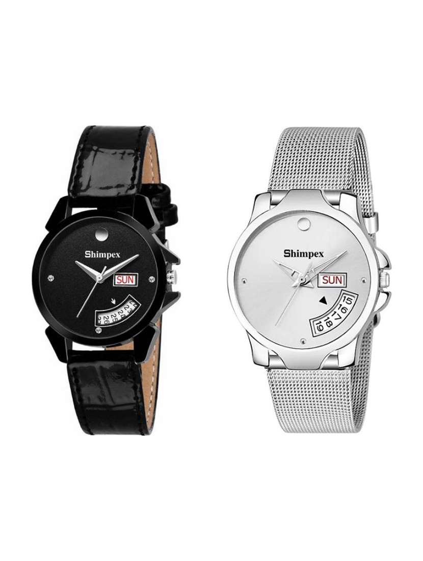 classic edge analog watch combo