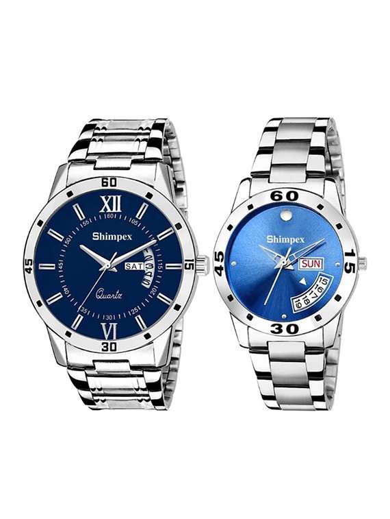 classic edge analog watch for couple