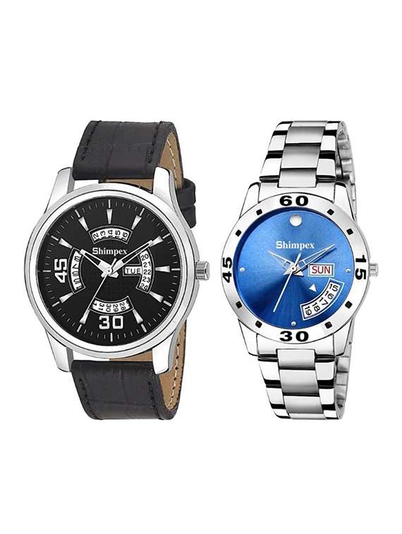 classic edge analog couple watch