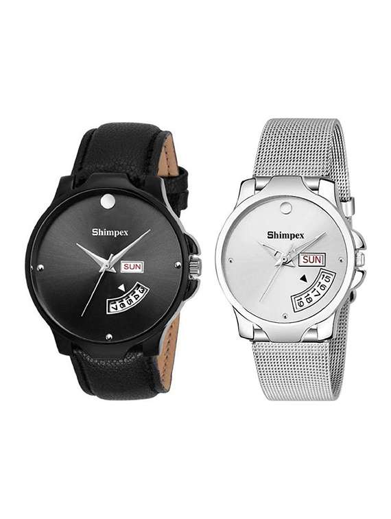 classic edge analog watch for couple