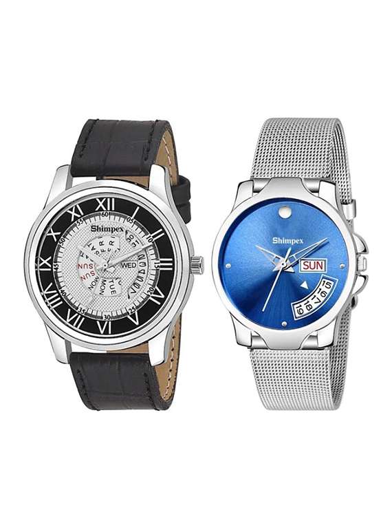 classic edge analog watch for couple