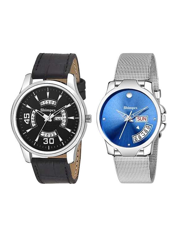 classic edge analog watch for couple