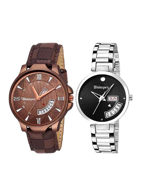 classic edge analog watch for couple