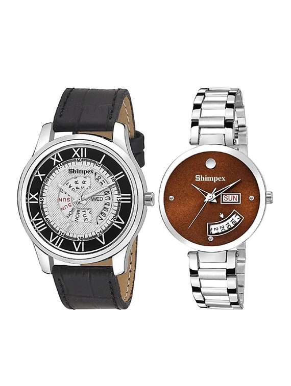 classic edge analog watch for couple