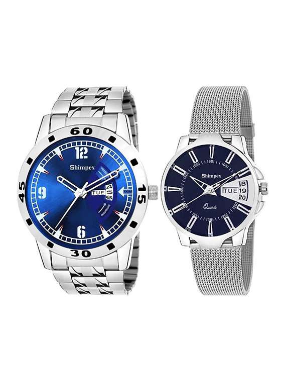 classic edge analog watch for couple