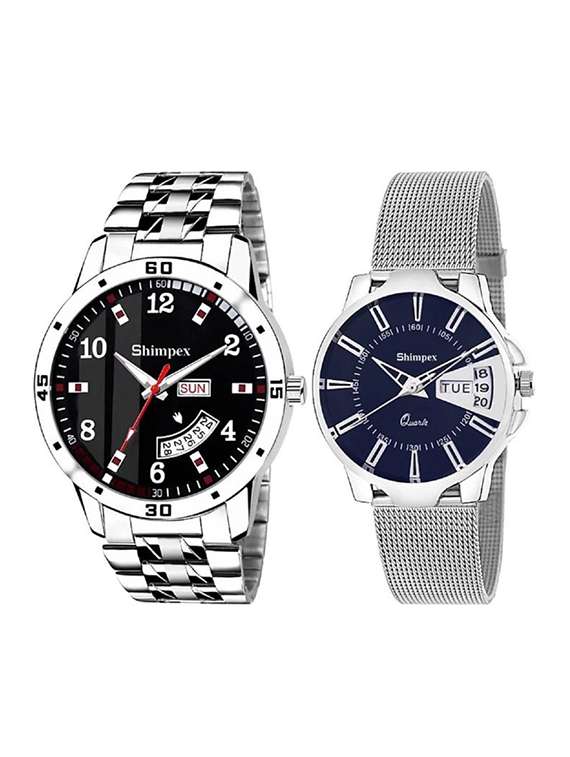 classic edge analog watch for couple