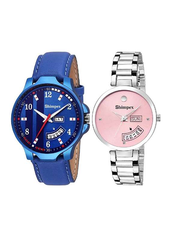 classic edge analog watch for couple
