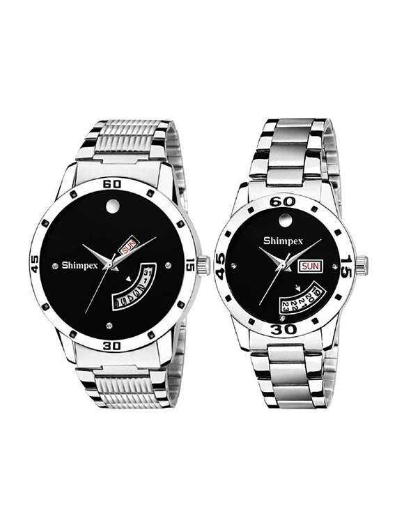classic edge analog watch for couple