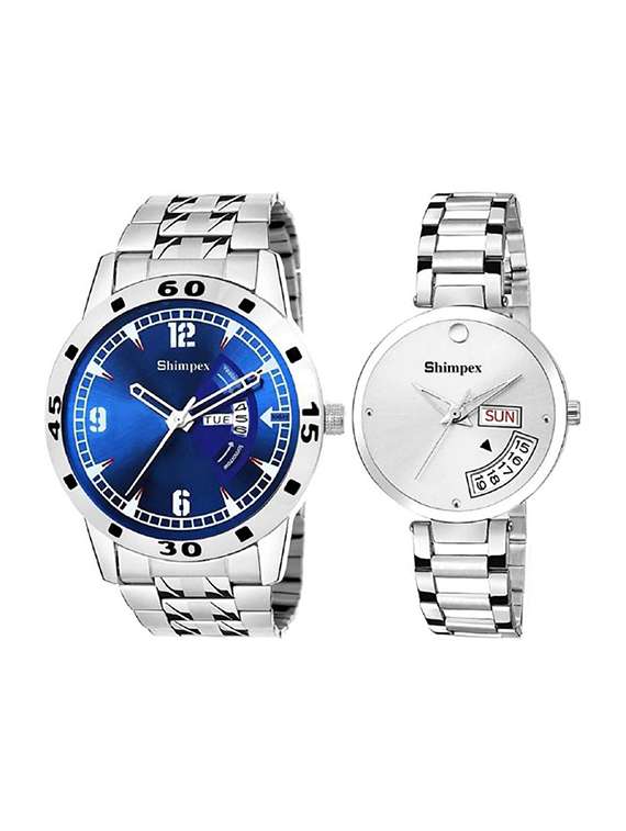 classic edge analog watch for couple
