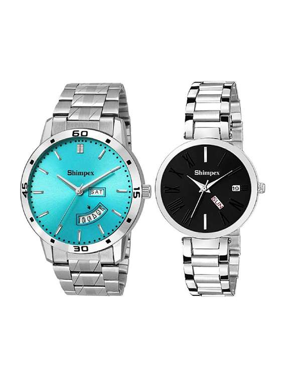 classic edge analog watch for couple