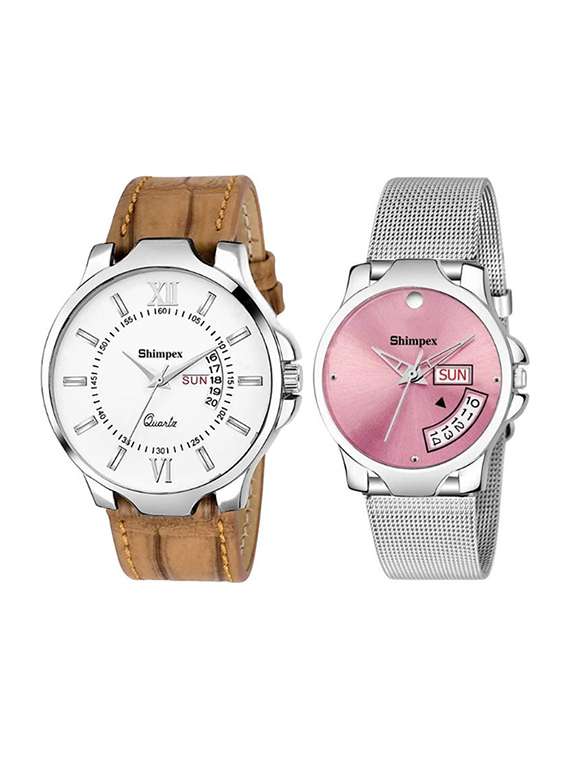classic edge analog watch for couple