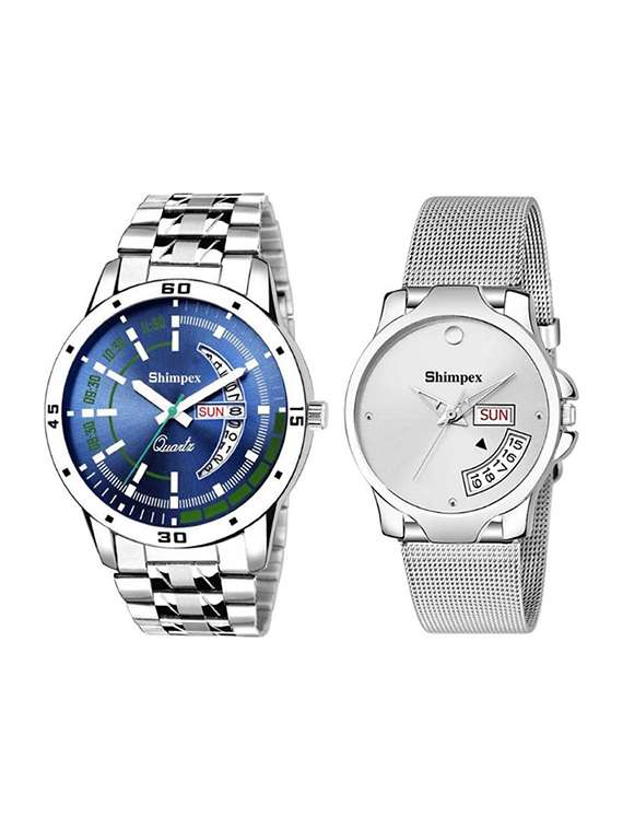 classic edge analog watch for couple