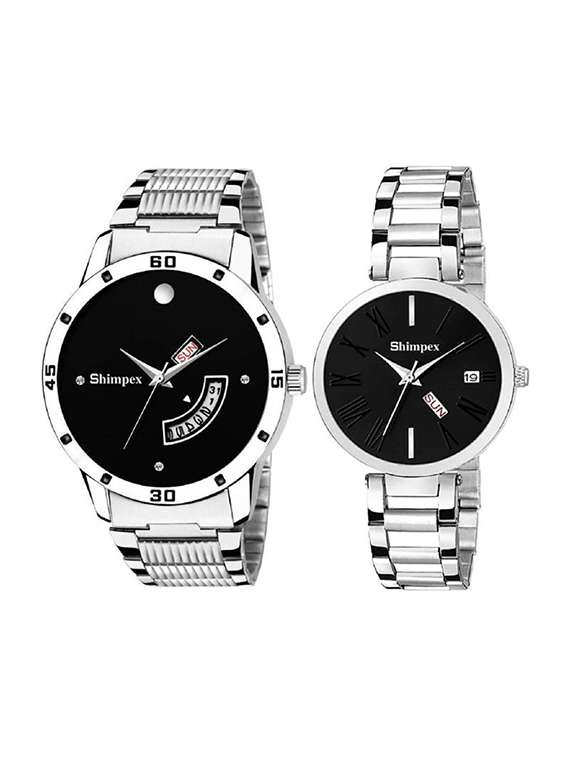 classic edge analog watch for couple