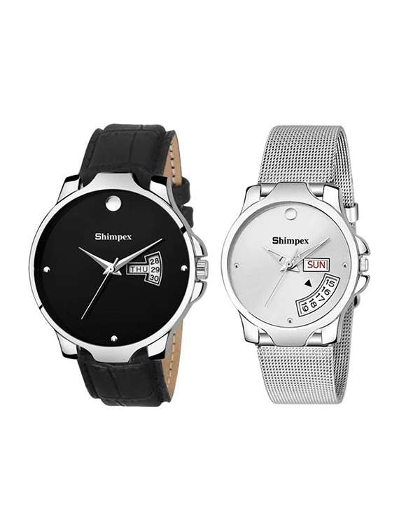 classic edge analog watch for couple