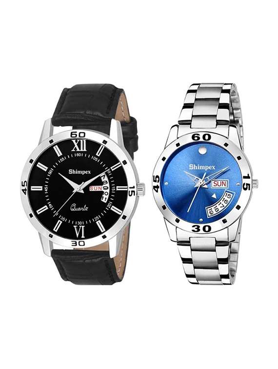 classic edge analog watch for couple